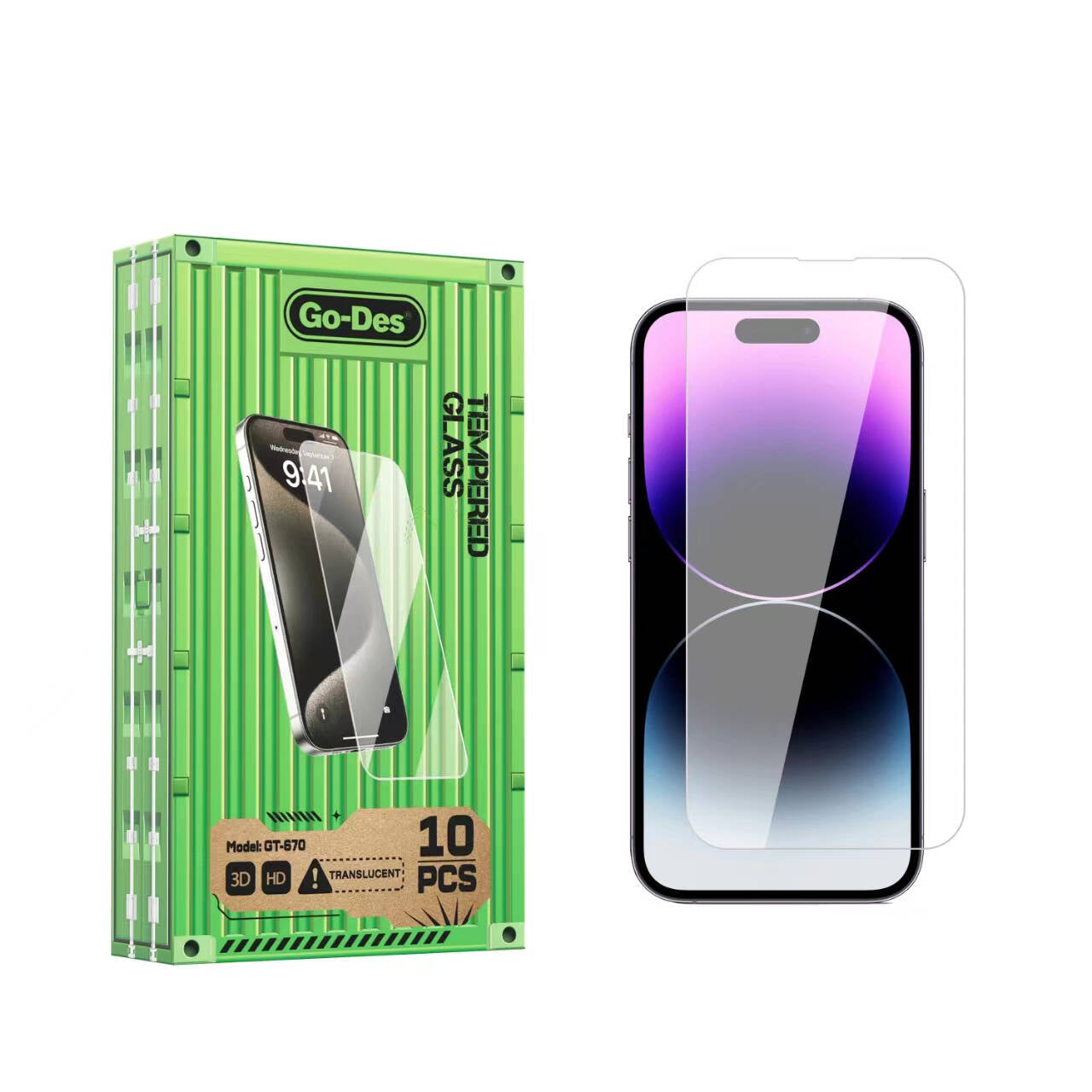 Go-Des iPhone 14 Pro Max Parmak İzi Bırakmayan 9H Oleofobik Bom Glass Ekran Koruyucu 10'lu Paket Go-Des iPhone 14 Pro Max Parmak İzi Bırakmayan 9H Oleofobik Bom Glass Ekran Koruyucu 10'lu Paket